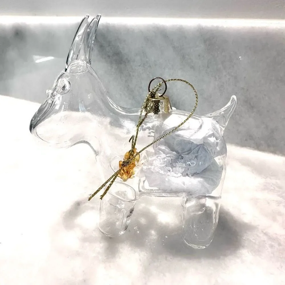 Beekman 1802 Extremely RARE Baby Goat Inside Blown Glass Ornament Large